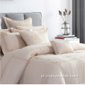 Conjunto de cama bordado de marca de luxo edredom